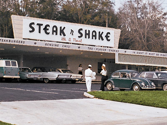 The Shake in Steak n Shake refers to a creamy, real-milk, hand-dipped Milk 