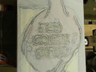 8. Patterns were made for the neon tubing by rubbing led on paper.